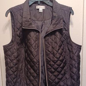 Christopher & Banks Black Vest Size L